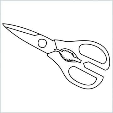 kitchen shears coloring page