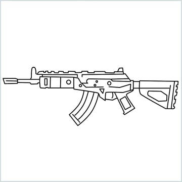 DRAW Cr 56 amax gun from Call of Duty