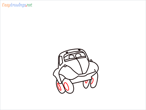 How to draw Flik car from disney cars step (9)