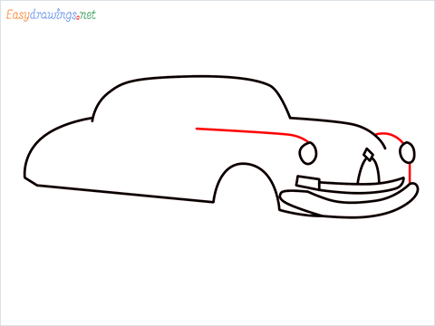 How to draw Hudson Hornet step (6)