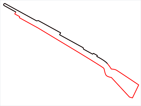 How to draw KAR98K sniper step (2)