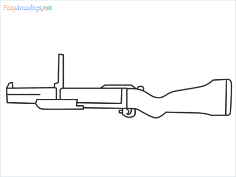 How to draw M79 Gun step by step for beginners