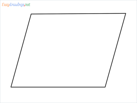 How to draw Parallelogram shape step by step for beginners