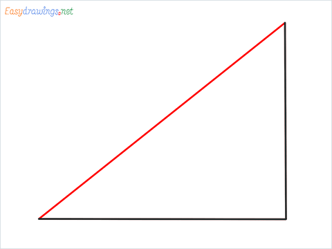 How to draw Right triangle Shape step (3)