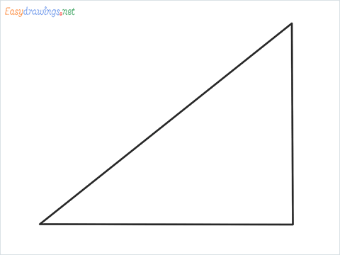 How to draw Right triangle Shape step by step for beginners