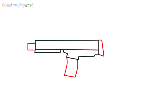 How to draw SCAR l Gun step (3)