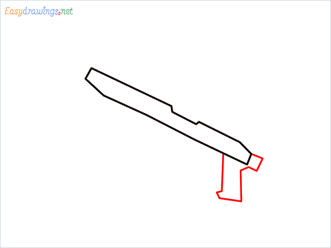 How to draw SKS Gun step (2)