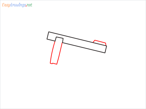 How to draw THOMPSON Gun step (2)