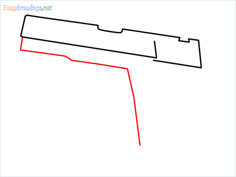 How to draw USP Gun step (3)