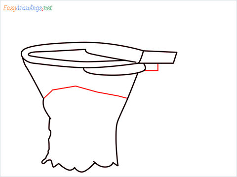 How to draw a Basketball net step (5)
