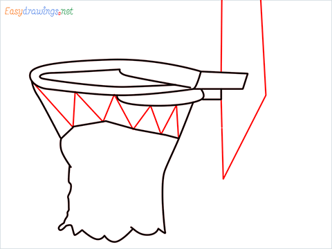 How to draw a Basketball net step (6)
