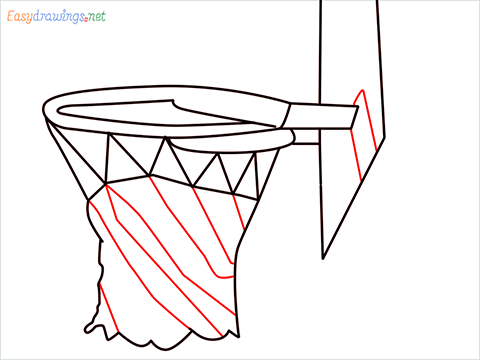 How to draw a Basketball net step (7)