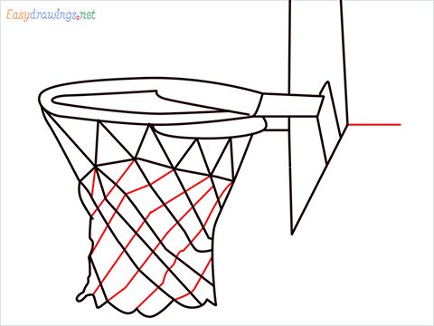 How to draw a Basketball net step (8)