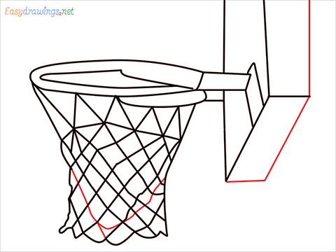 How to draw a Basketball net step (9)