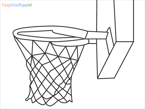 How to draw a Basketball net step by step for beginners