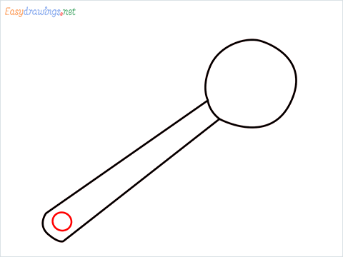 How to draw a Bowl ladle step (3)