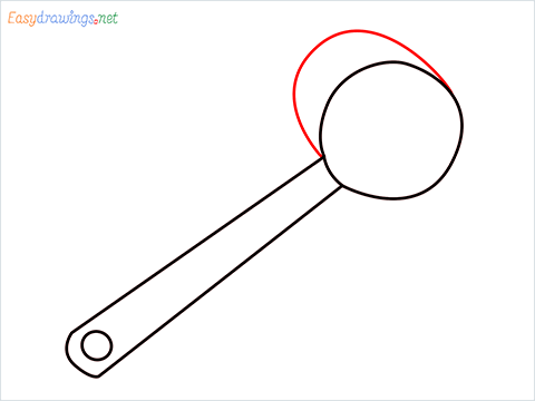 How to draw a Bowl ladle step (4)