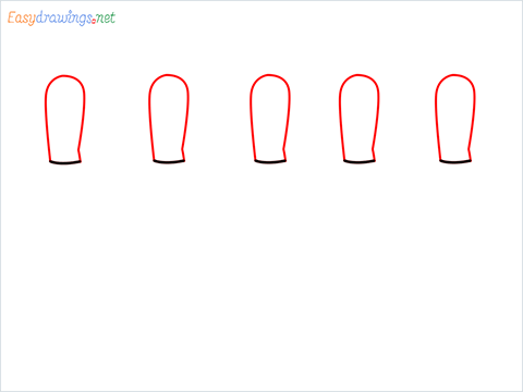 How to draw a Bowling Bottles (Pin) step (2)
