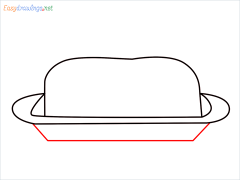 How to draw a Butter dish step (4)