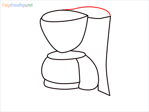 How to draw a Coffee maker step (8)