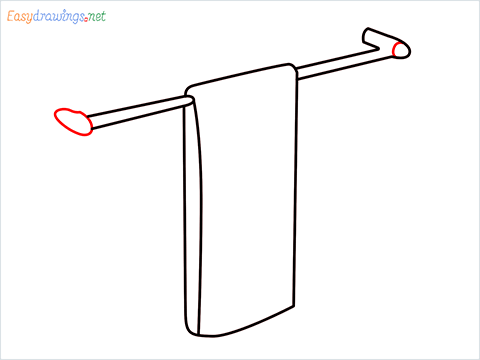 How to draw a Dishtowel step (4)