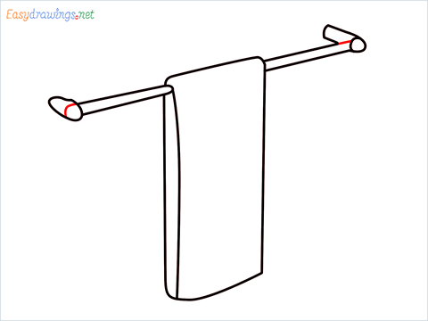 How to draw a Dishtowel step (5)