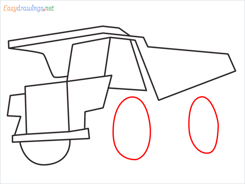 How to draw a Dump truck step (8)