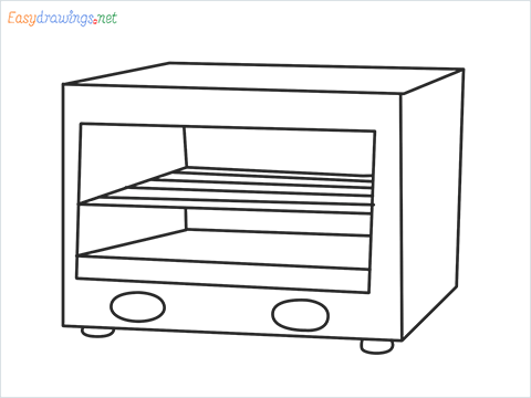 How to draw a Food warmer or Small bakery oven step by step for beginners