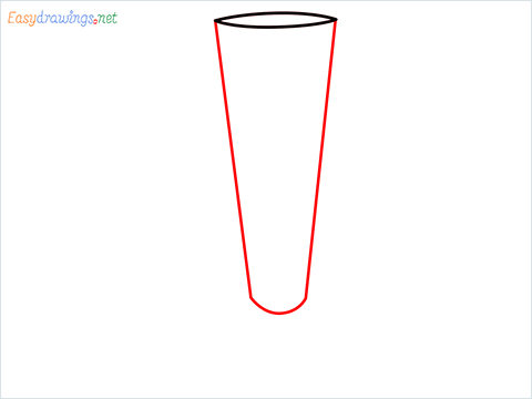 How to draw a Footed pilsner glass step (2)