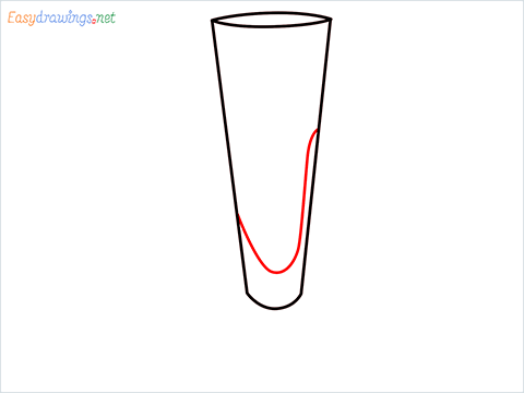 How to draw a Footed pilsner glass step (3)