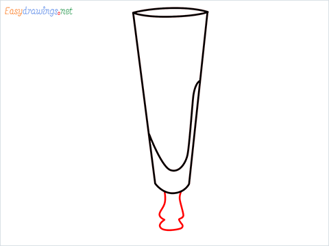 How to draw a Footed pilsner glass step (4)