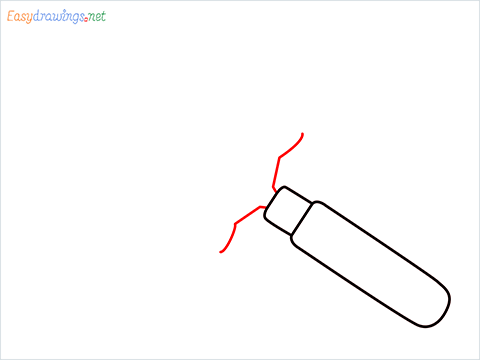 How to draw a Garden trowel step (3)