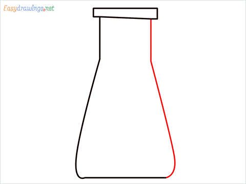 How to draw a Gas jar step (4)