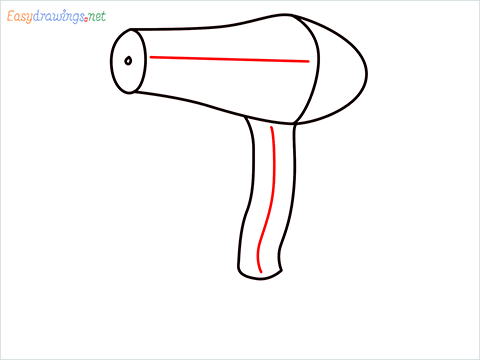 How to draw a Hear dryer step (5)