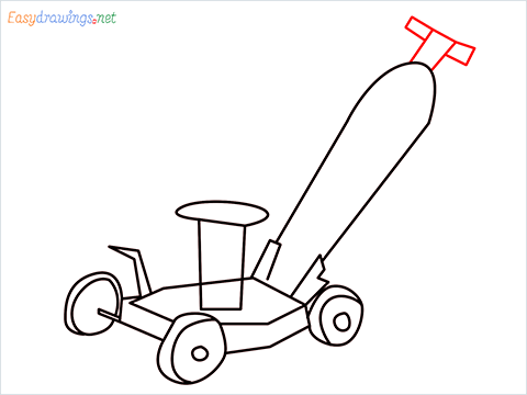 How to draw a Lawn Mower step (8)