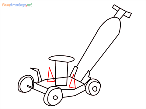 How to draw a Lawn Mower step (9)