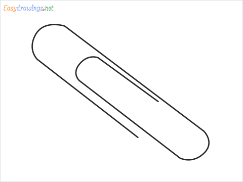 How to draw a Paper clip step by step for beginners