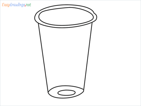 How to draw a Plastic cup step by step for beginners