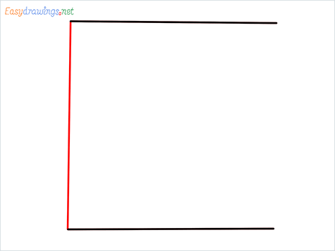How to draw a Square shape step (3)