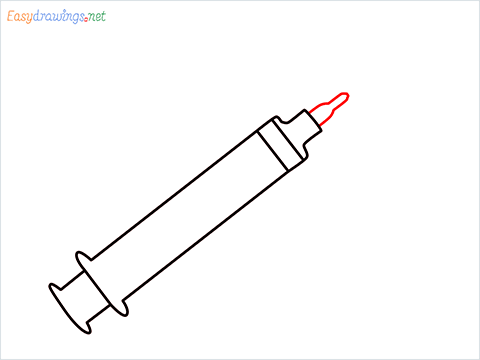 How to draw a Syringe step (5)