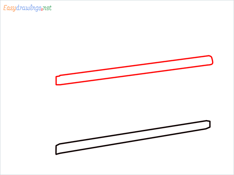 How to draw a Test tube rack step (2)