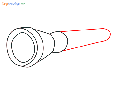 How to draw a Torch step (6)