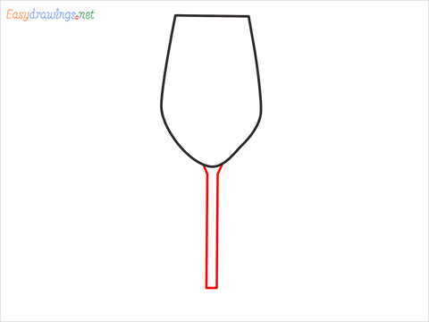 How to draw a Water goblet step (3)