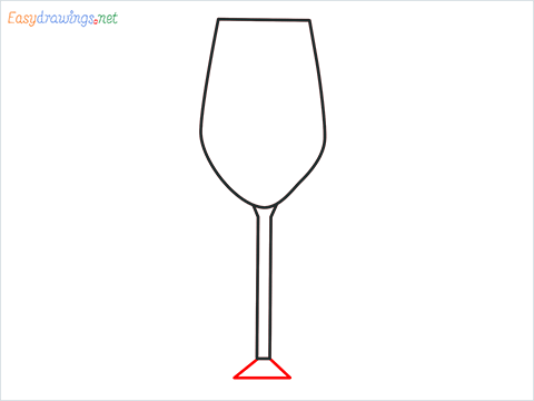 How to draw a Water goblet step (4)