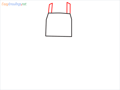 How to draw an Apron step (2)