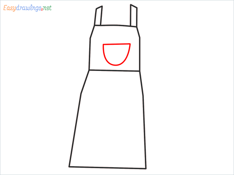 How to draw an Apron step (4)