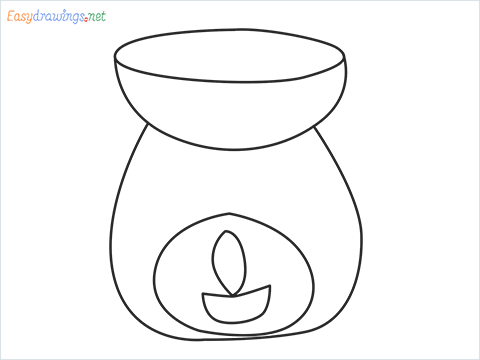 How to draw an Aroma lamp step by step for beginners