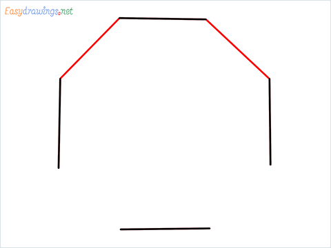 How to draw an Octagon shape step (3)