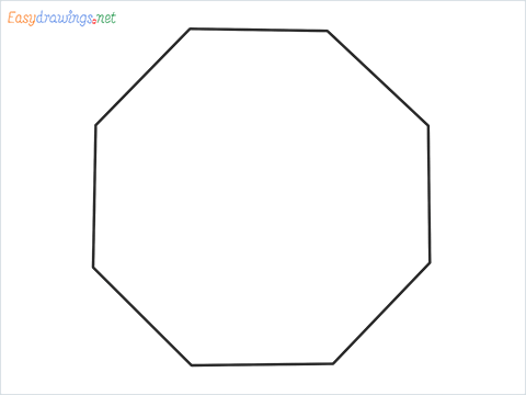 How to draw an Octagon shape step by step for beginners