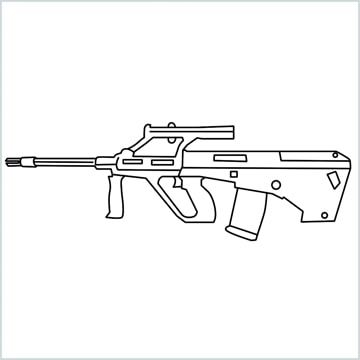 draw AUG gun